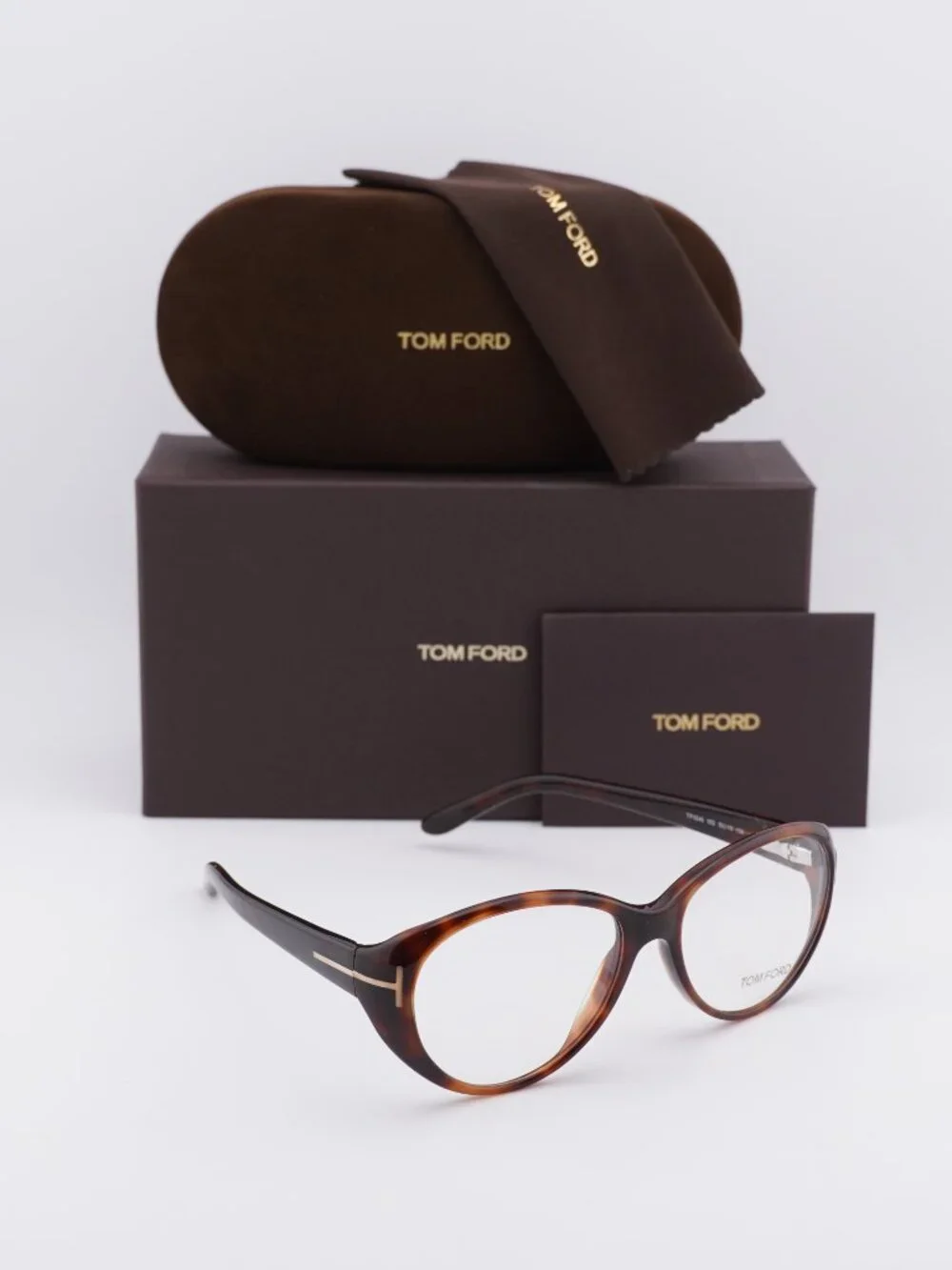 Tom Ford FT5245 052 Oval Eyeglasses - Dark Havana 53mm